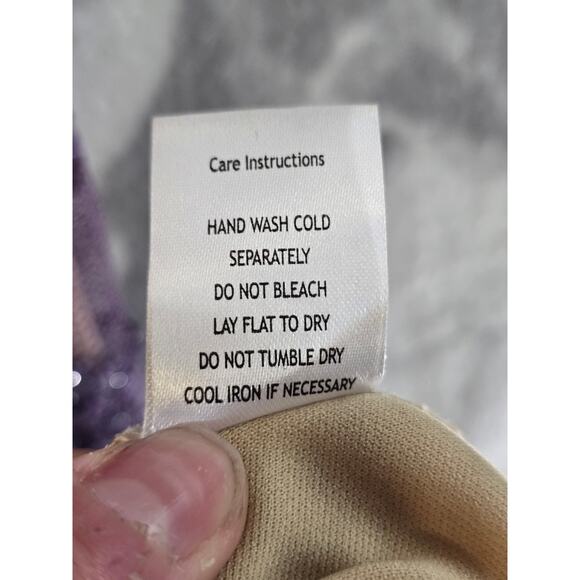 Honey and Rosie Purple Sparkly Lace Body Con Dress Size M - Picture 8 of 8